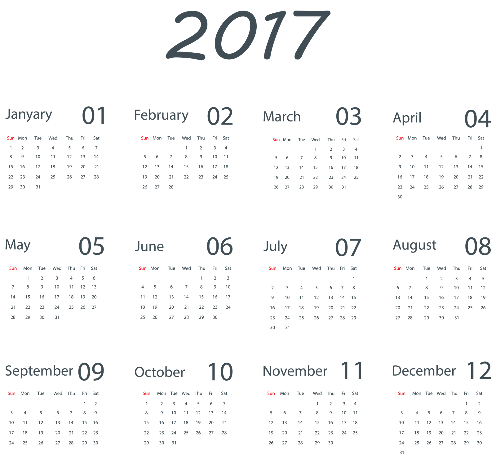 Download 2017 Calendar Png 5 HQ PNG Image | FreePNGImg