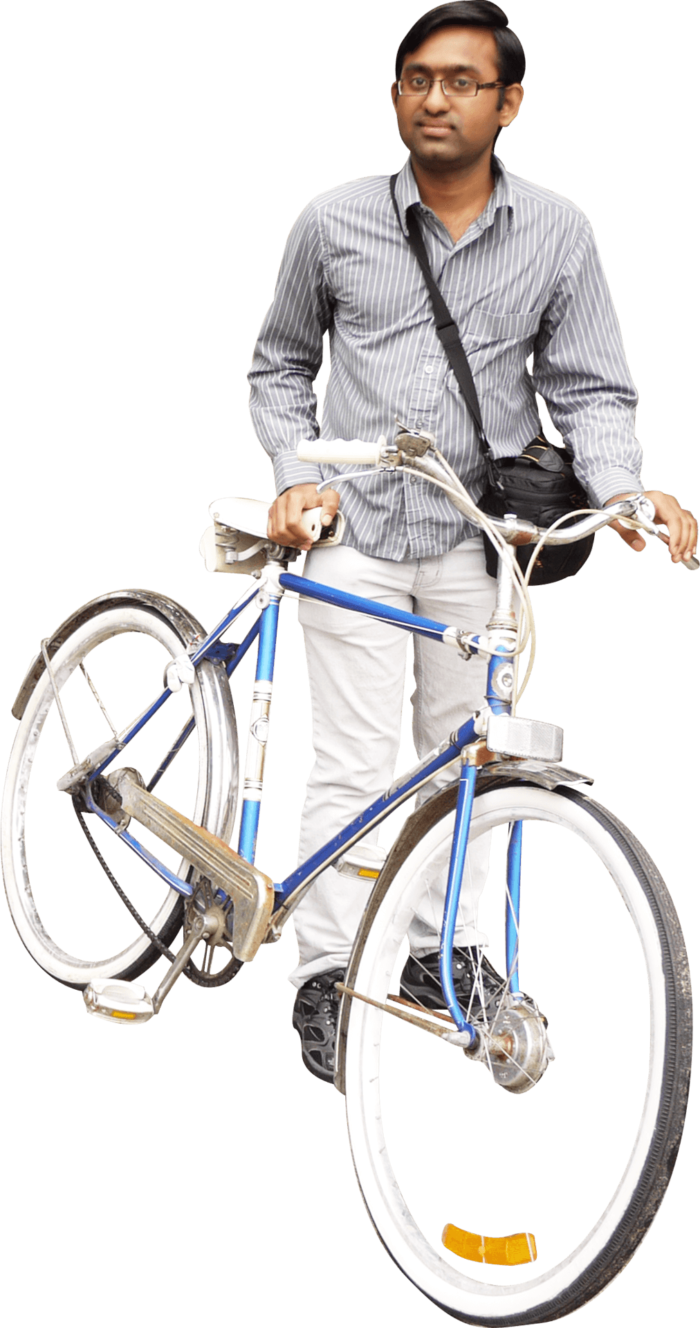 Man With Bicycle Png Image PNG Image