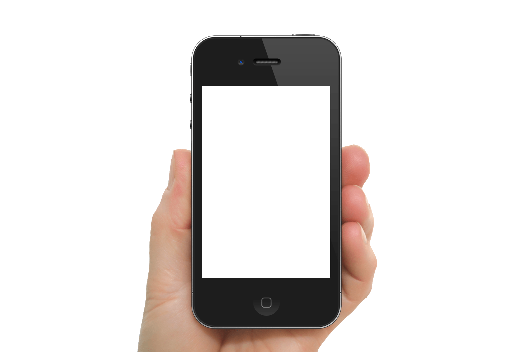 Download Black Iphone In Hand Transparent Png Image HQ PNG Image