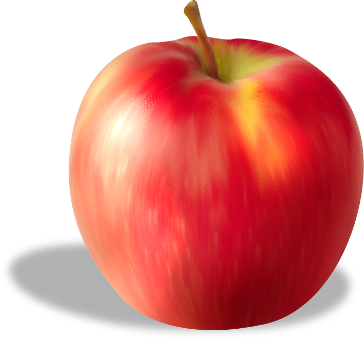 Fruit Apple Red Free Frame PNG Image