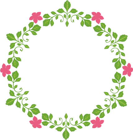 Floral Round Frame Transparent PNG Image