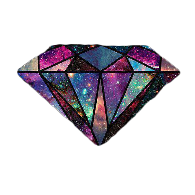 Transparent Diamond Galaxy Design PNG Image