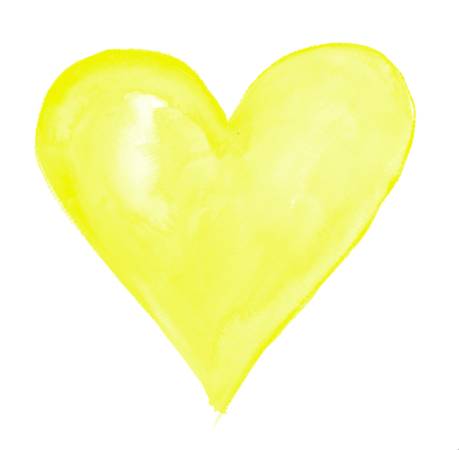 Yellow Heart Transparent PNG Image