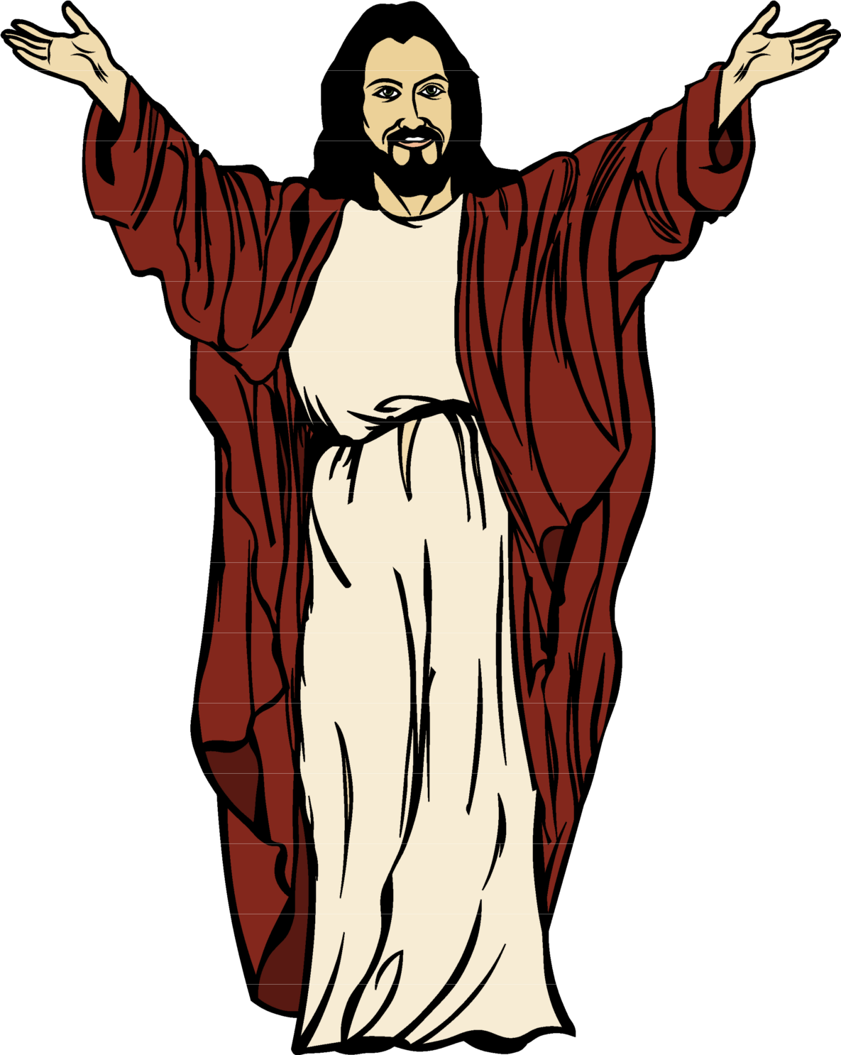 Christ Drawing Cartoon Jesus Free Clipart HD PNG Image