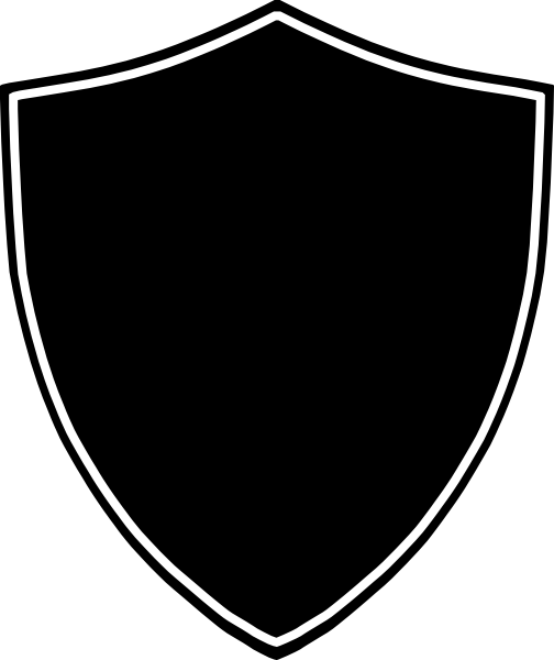 Shield Clip Art Black And White Transparent PNG Image