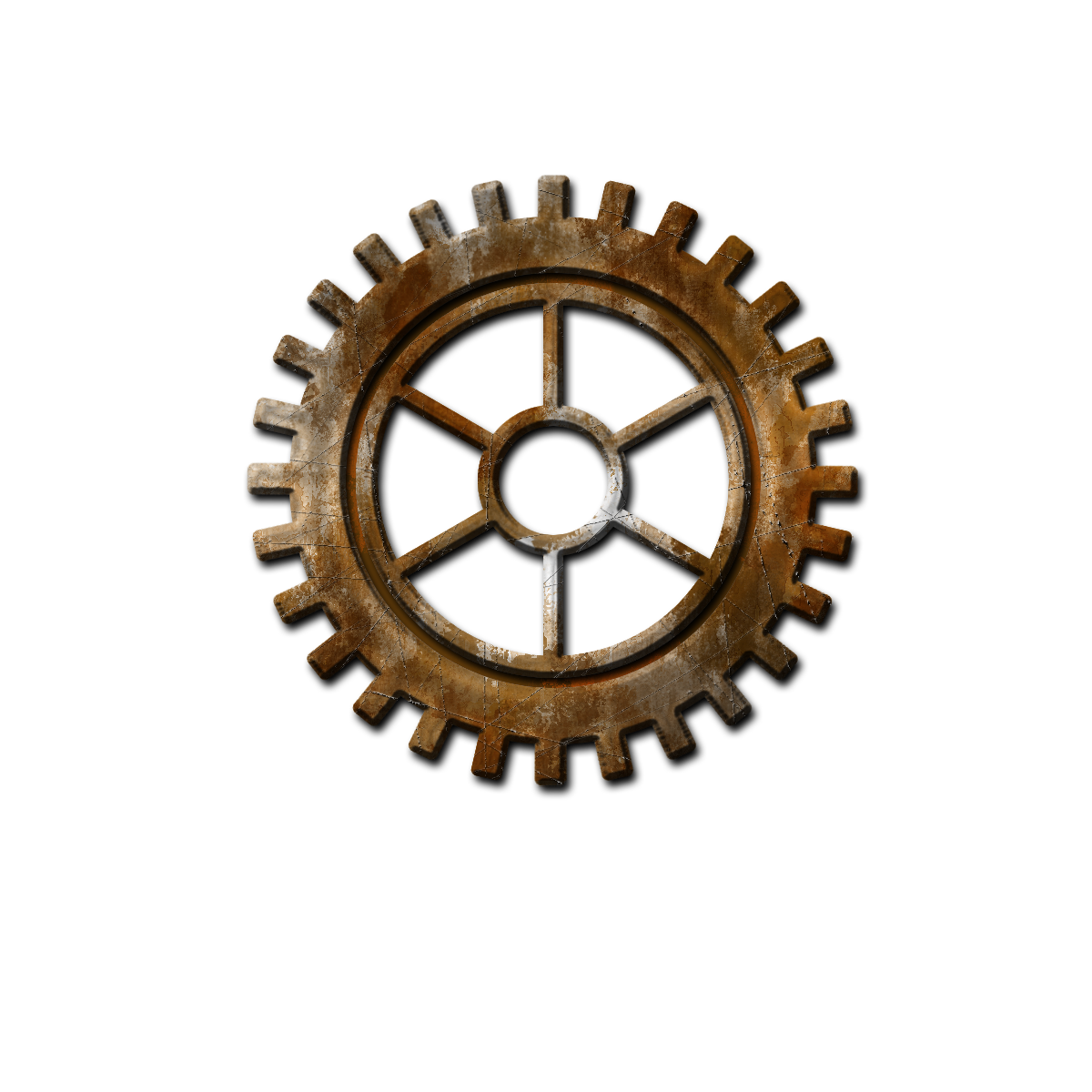 Steampunk Gear Transparent Background PNG Image