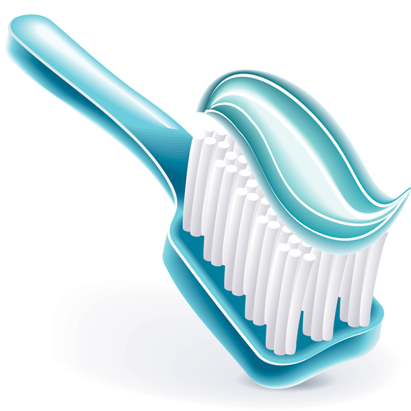 Tooth With Toothbrush PNG Image