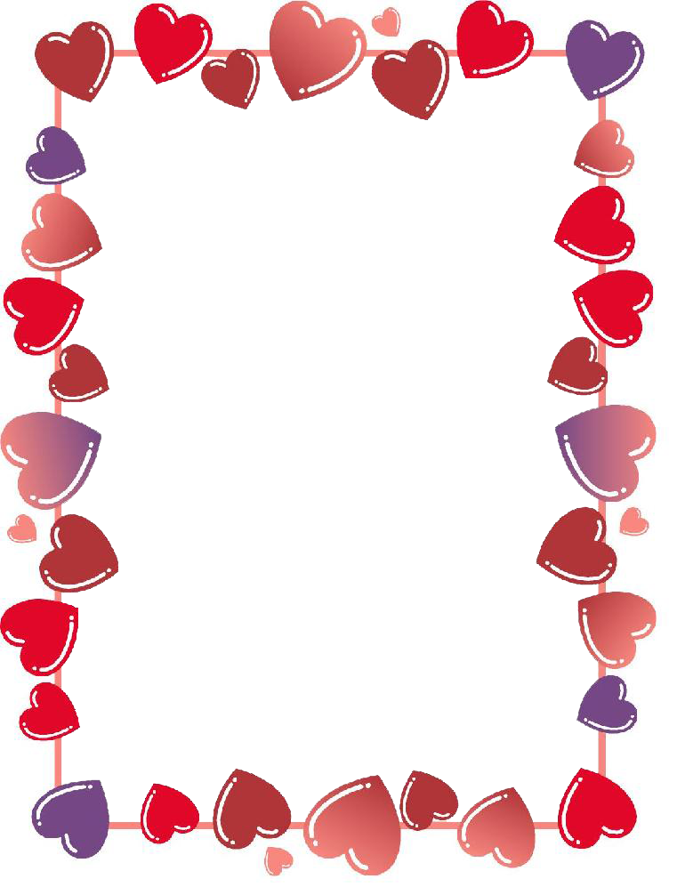 Frame Valentines Border Day Happy PNG Image