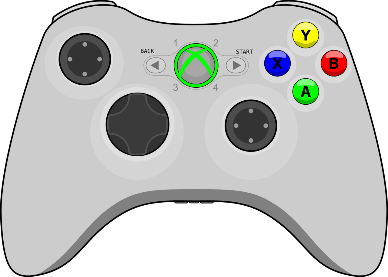 Xbox Controller Transparent Background PNG Image
