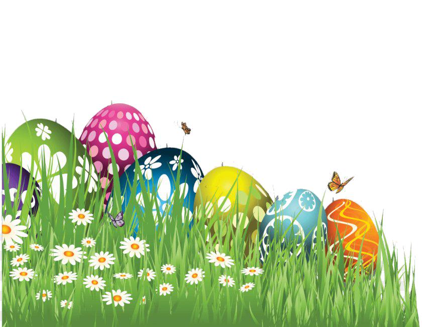 Premium Vector  Painted eggs on the grass on an isolated transparent  background. easter eggs png, grass png. easter.