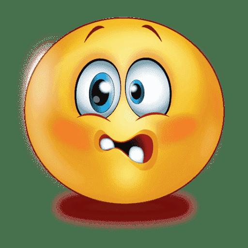 Fearful Face Emoji with red color on transparent background PNG - Similar  PNG