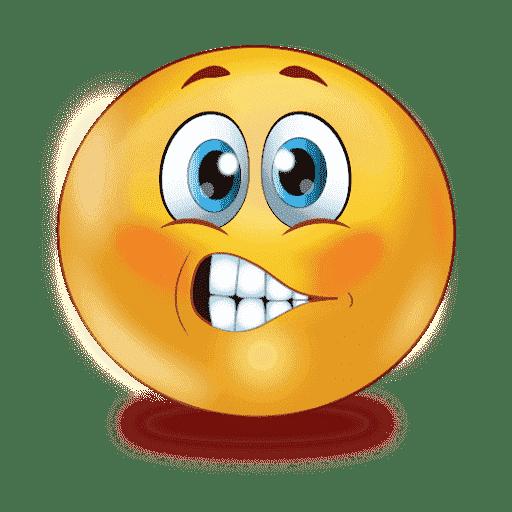 Frightened face emoticon symbol transparent png