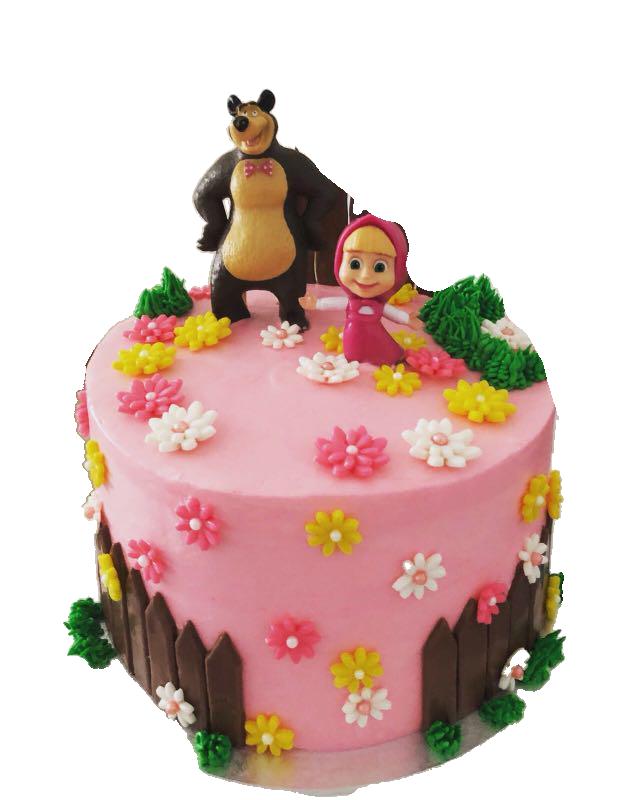 Download And Cake The Masha Bear HQ PNG Image | FreePNGImg