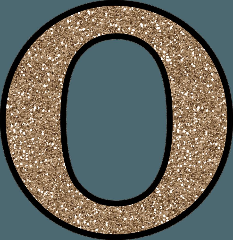 the letter o in glitter