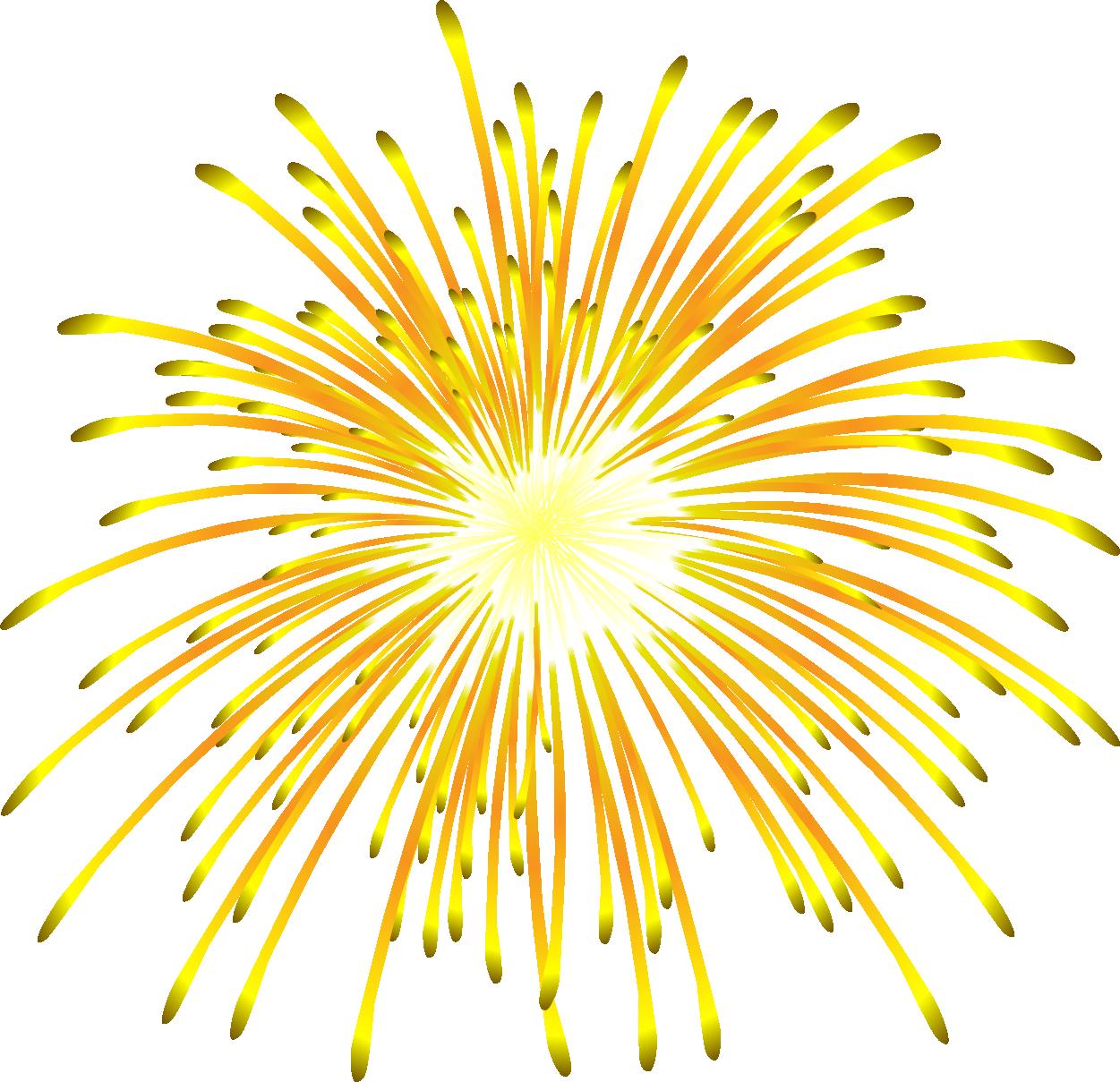 gold fireworks png