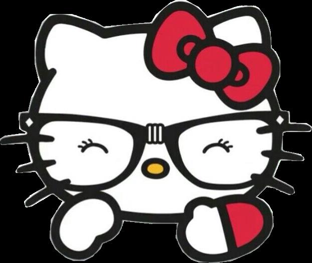 Hello Kitty Nerd Glasses SVG PNG