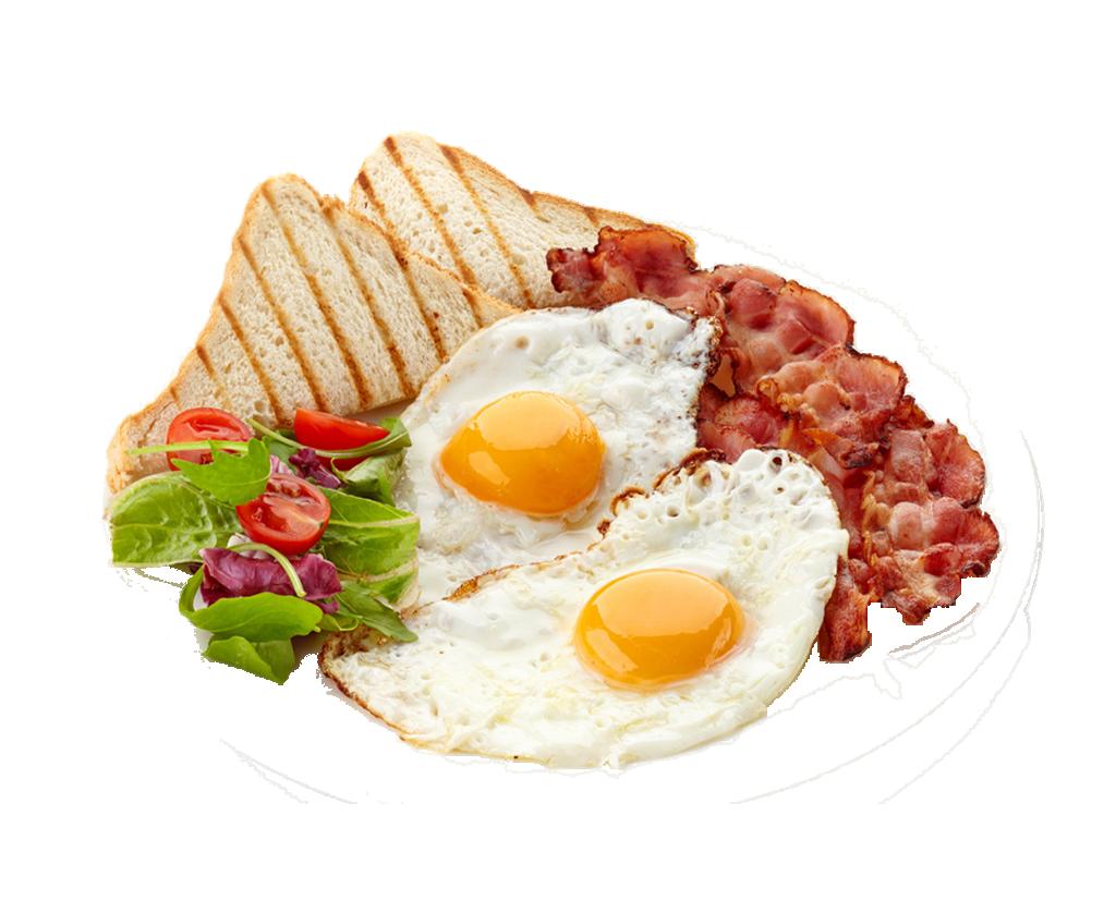 Fried egg on transparent background. png file Stock Photo