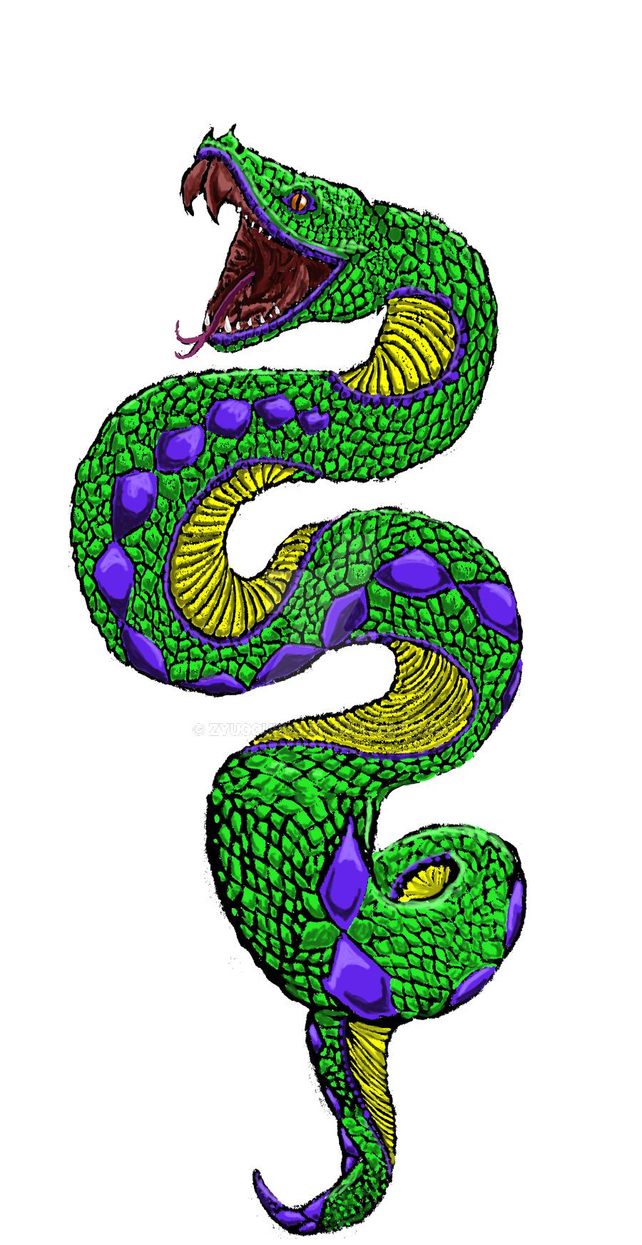 purple snake clipart