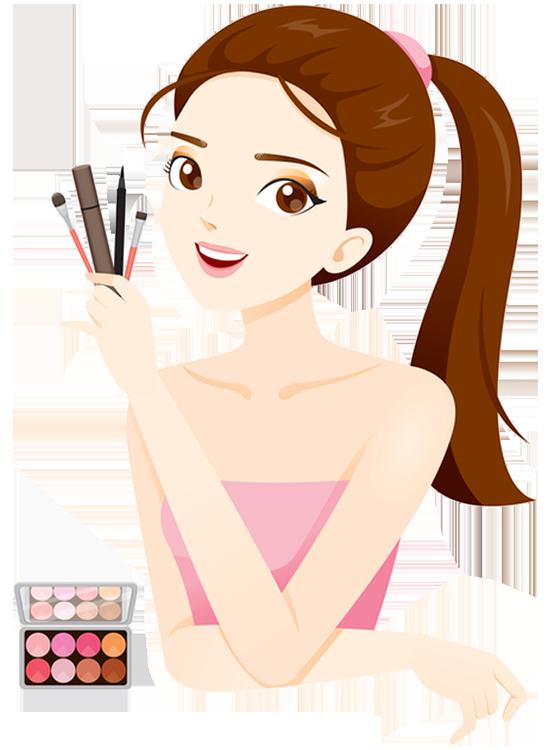cartoon makeup girl
