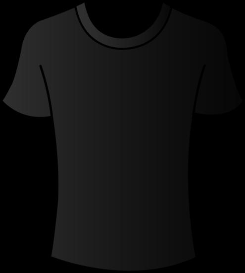 black t shirt clipart