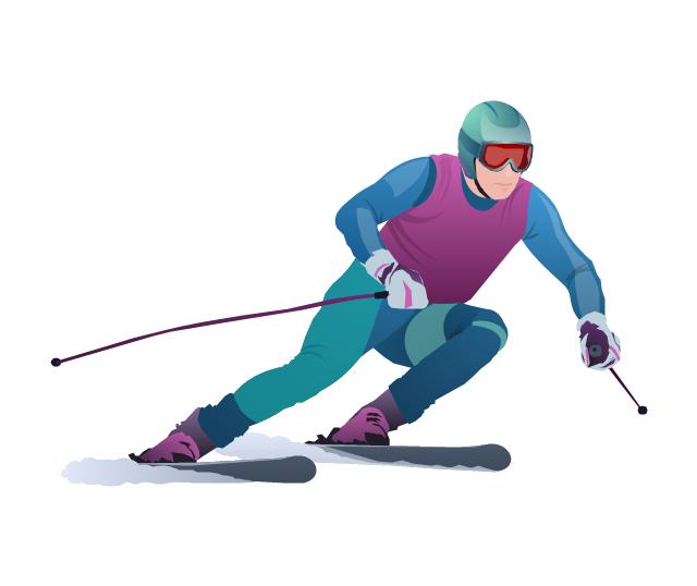 alpine skiing images clipart