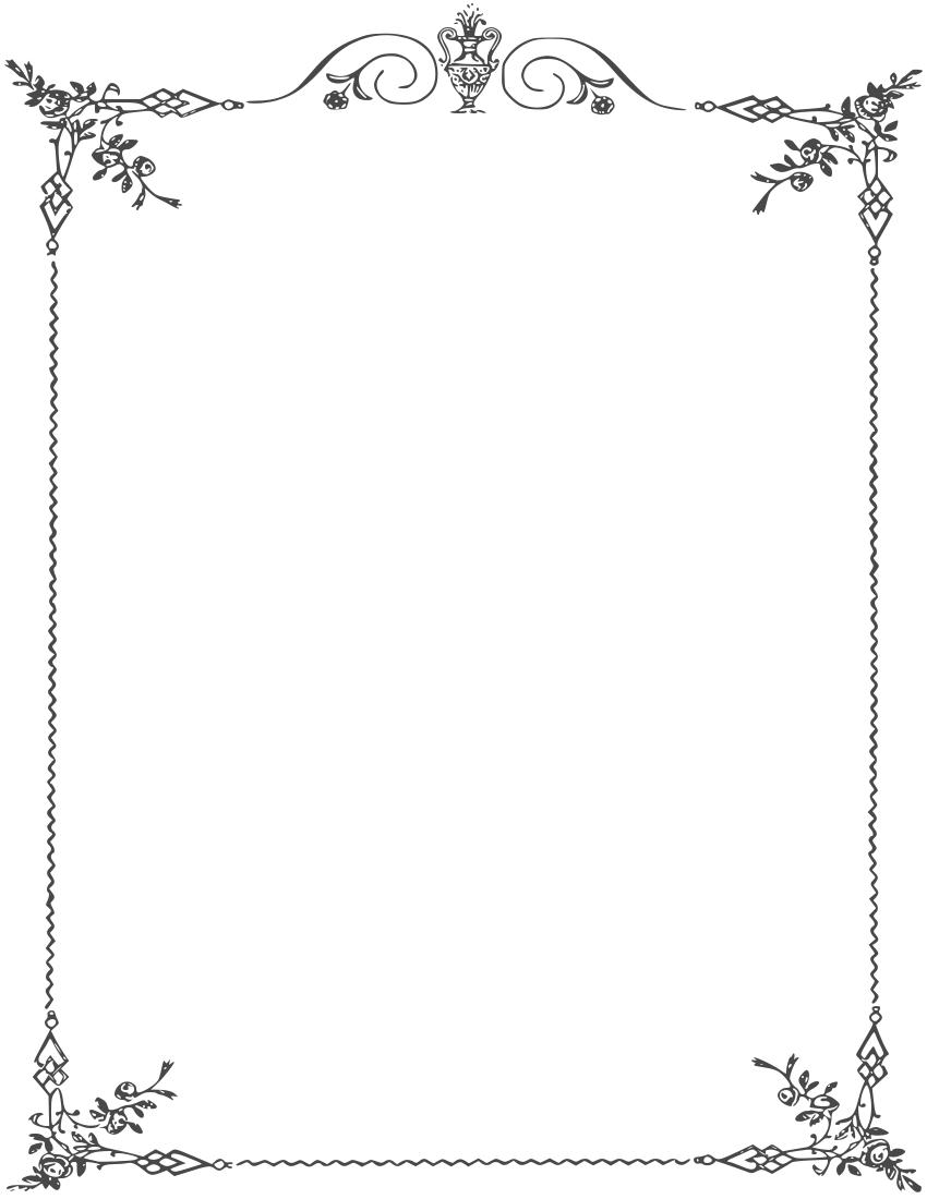 photo frame design black and white clipart