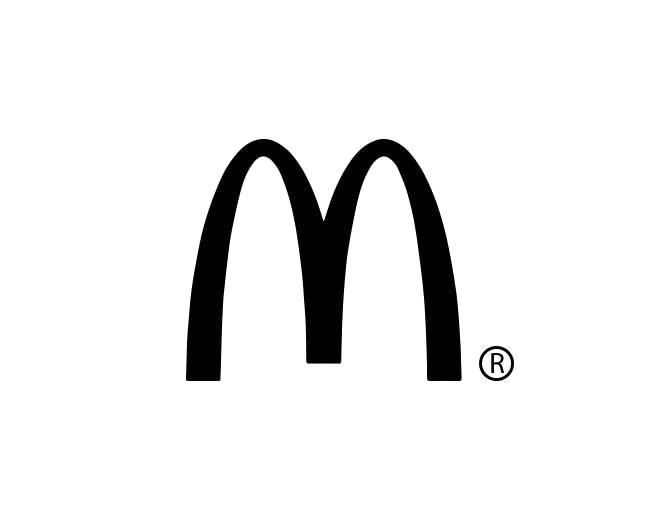 mcdonalds restaurant clipart black and white