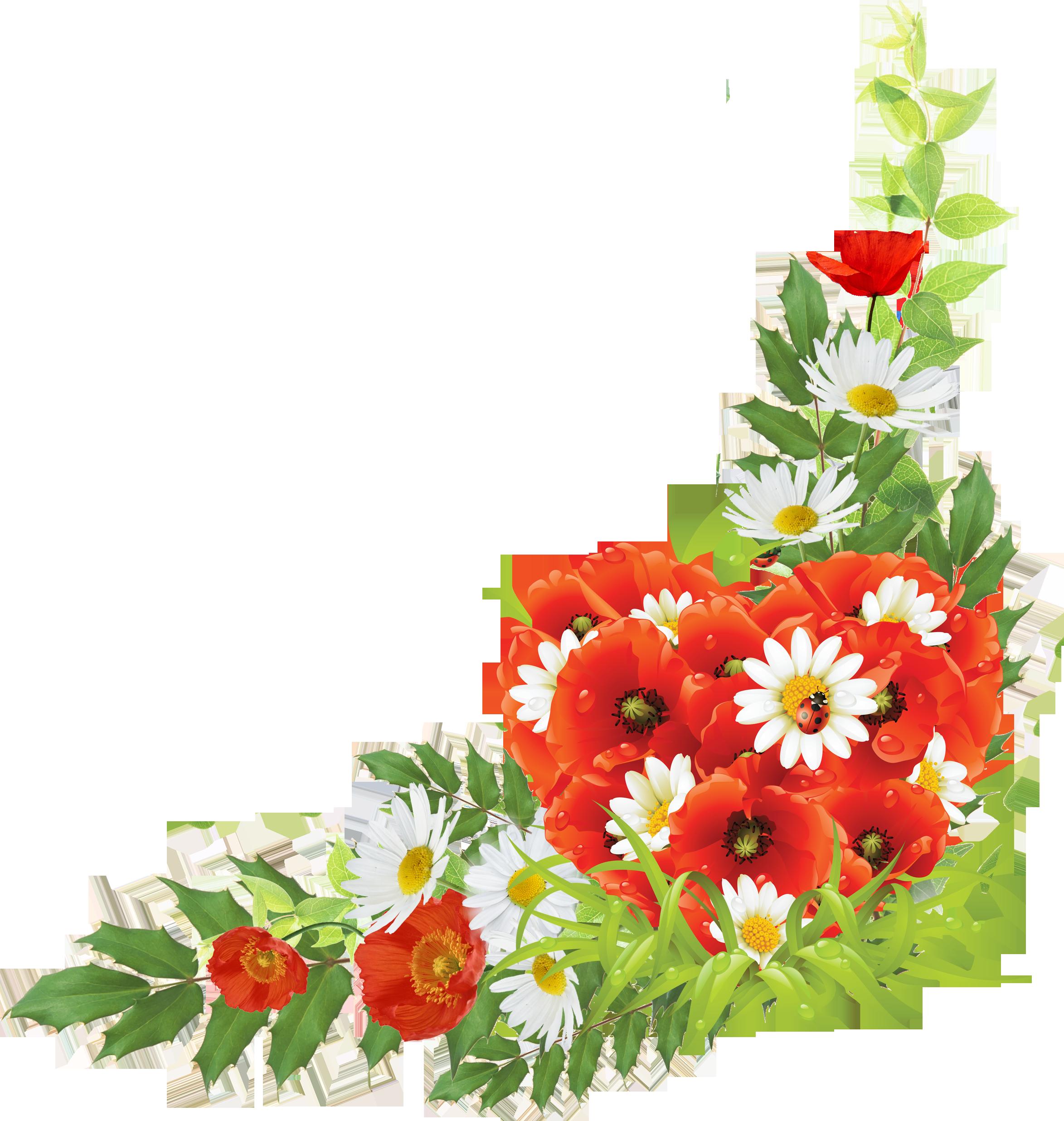 Flower corner png images