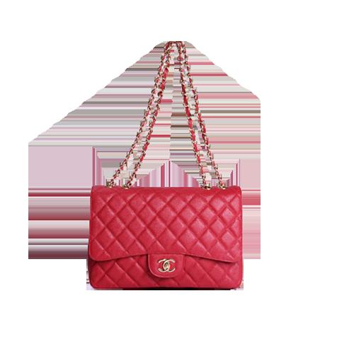 Download Handbag Leather Chanel Red Bag Free Transparent Image HQ