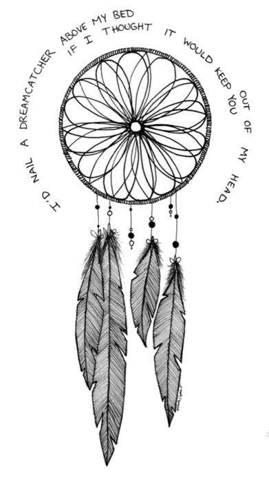 dream catcher with quote drawing