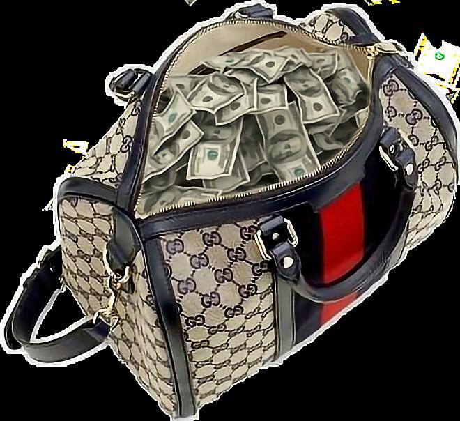 Download HD Gucci Bag Money Png - Money Bag Transparent PNG Image