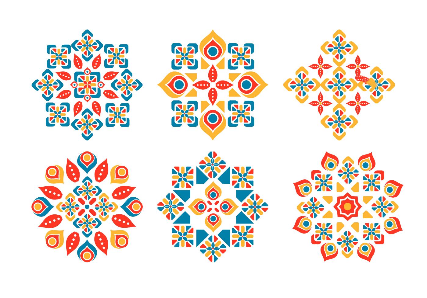 islamic architecture patterns vector