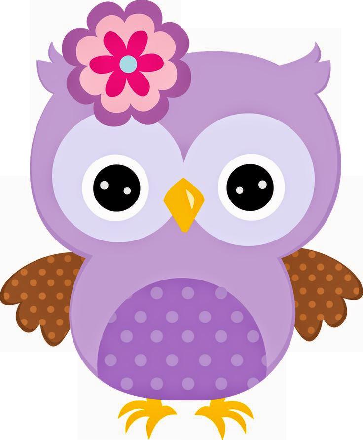 purple owl clipart