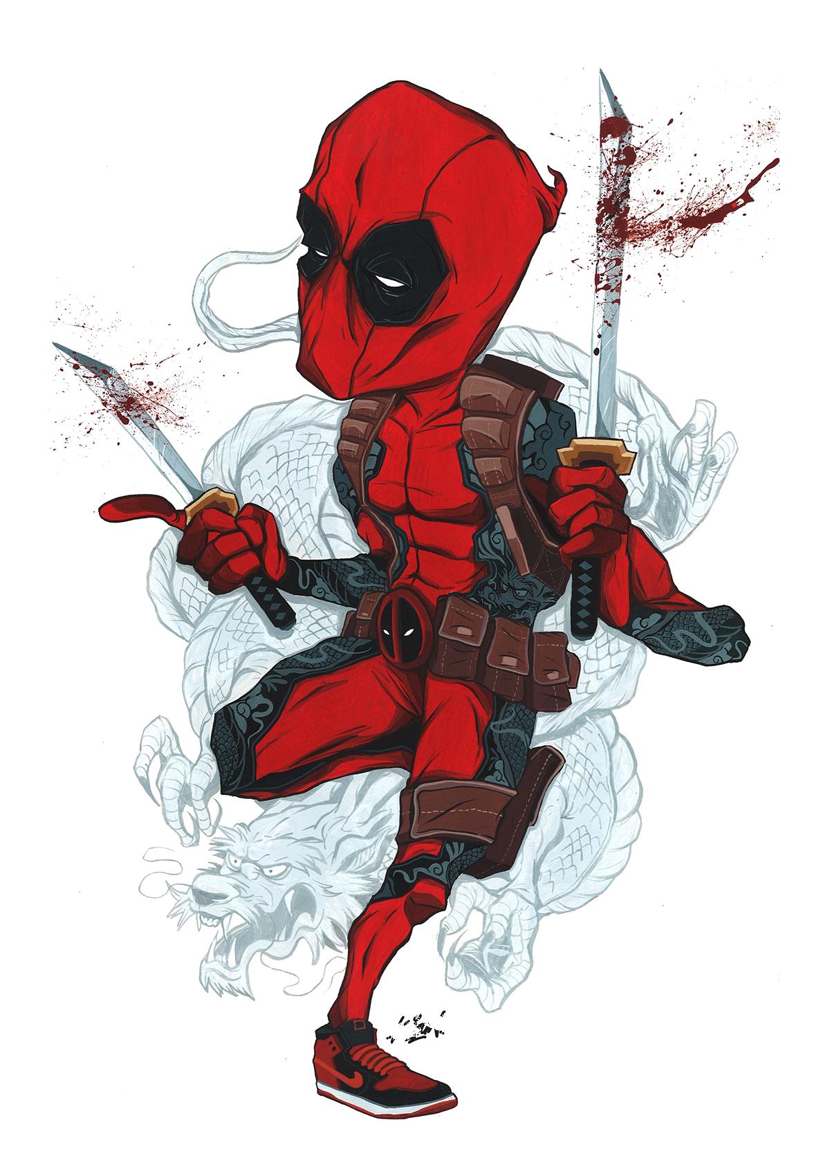 easy deadpool drawings