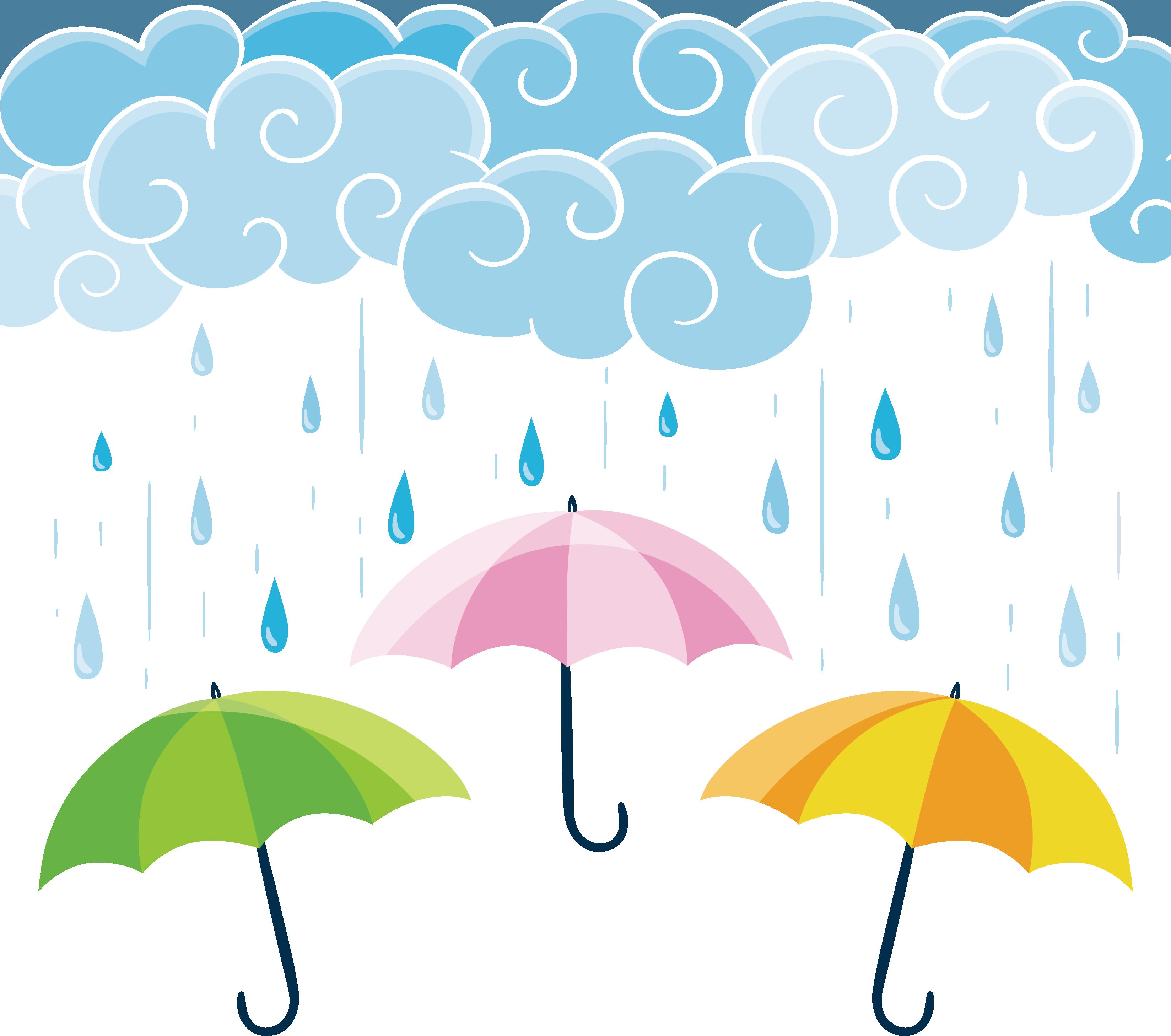 rain and umbrella background