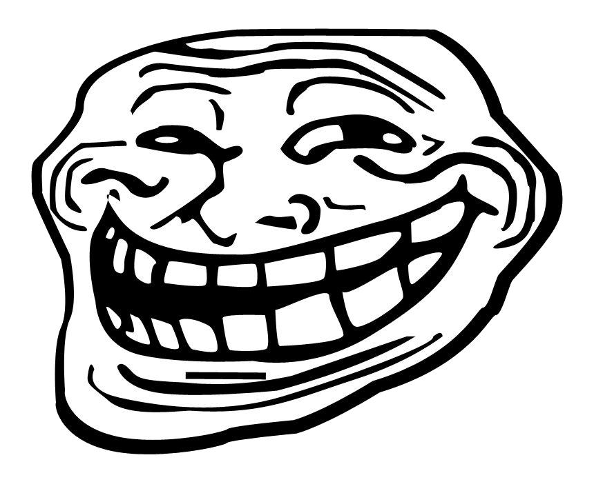 Trollface / Coolface / Problem - Troll Face Text Transparent PNG - 697x304  - Free Download on NicePNG