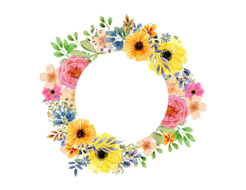 Download Floral Vintage Frame Round Free HD Image HQ PNG Image | FreePNGImg