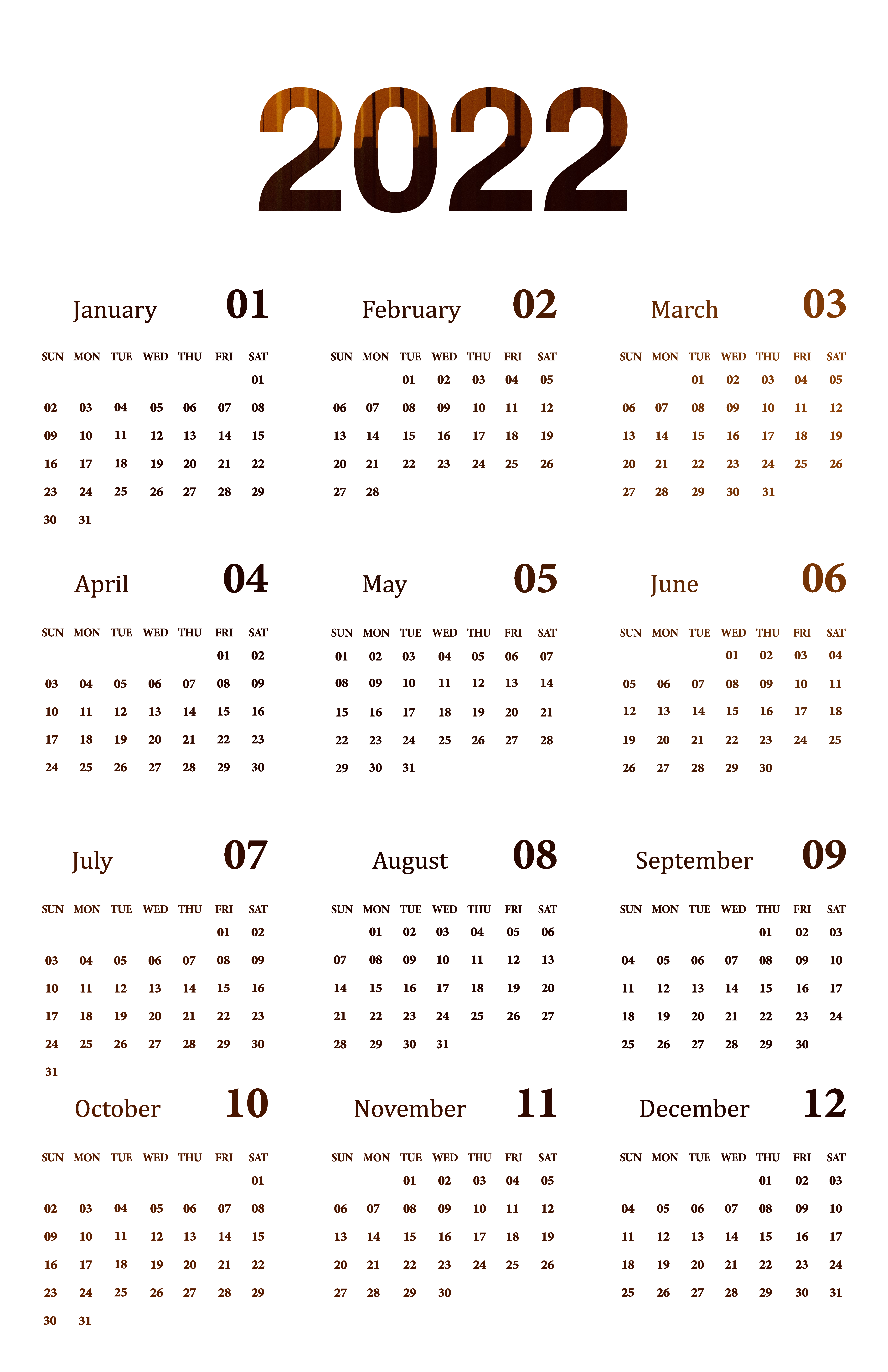 Calendar 2022 Year HD Image Free PNG Image