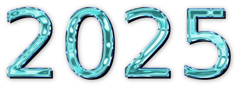 Happy New Year 2025 Garland Ring PNG Image