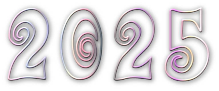 Happy New Year 2025 Shiny Frame PNG Image