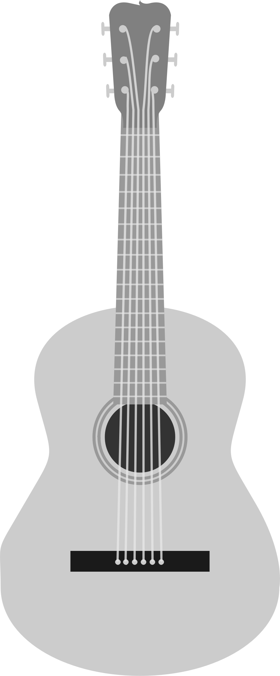 Guitar Acoustic Vector Silver Free Download PNG HD PNG Image