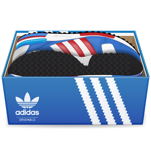 Blue Box Electric Adidas Pattern Brand In PNG Image