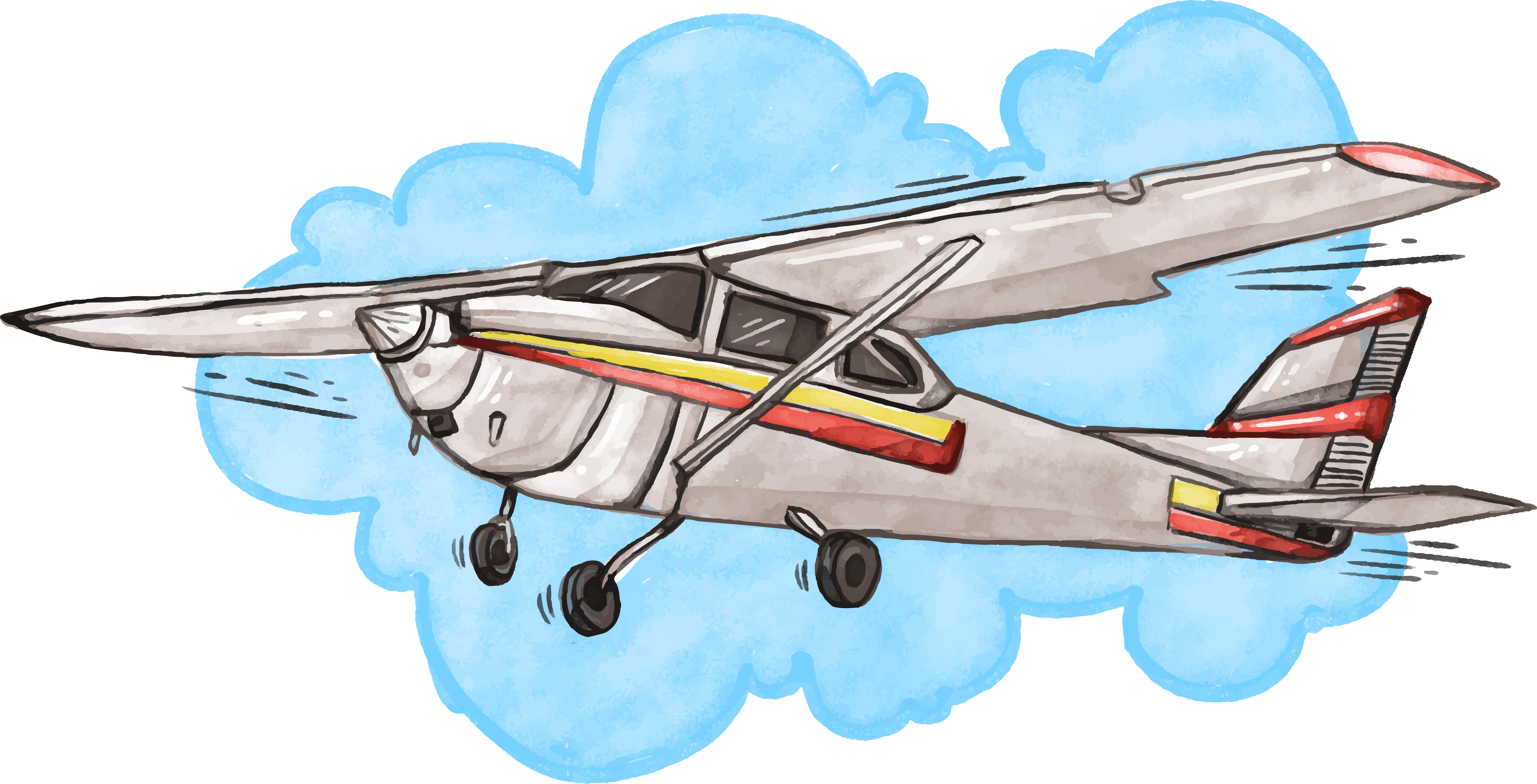 Flight Airplane Cessna 152 Sky Free Clipart HQ PNG Image