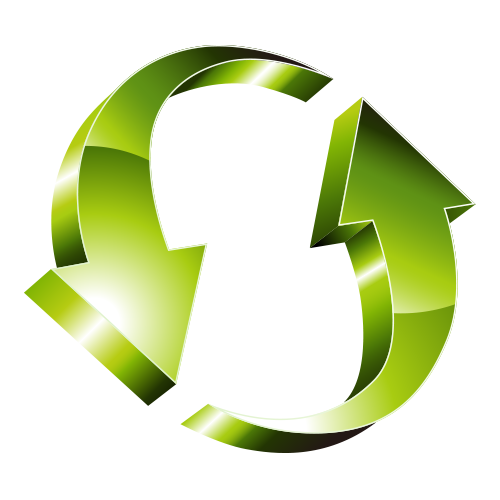 Three-Dimensional Space Symbol Arrow Recycle Icon PNG Image