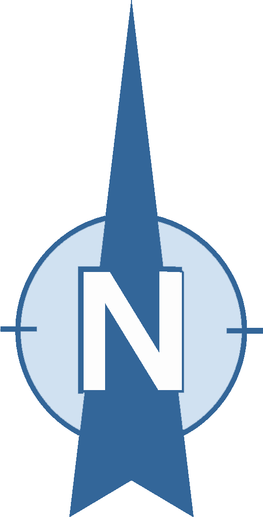 Blue Angle Rose Arrow Compass North PNG Image