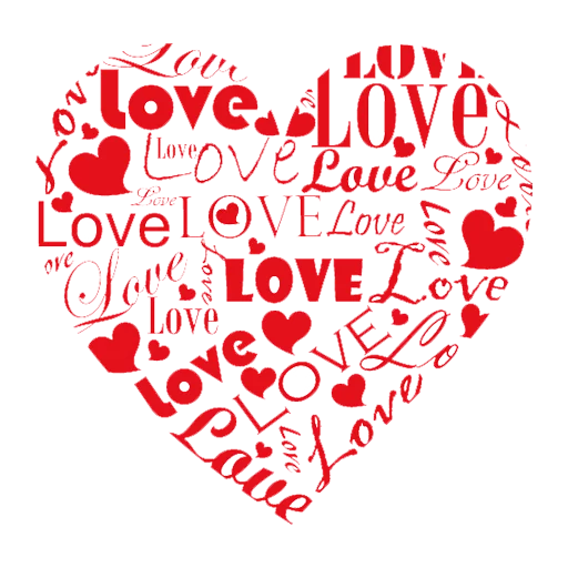 Heart Love Picture I Word You PNG Image