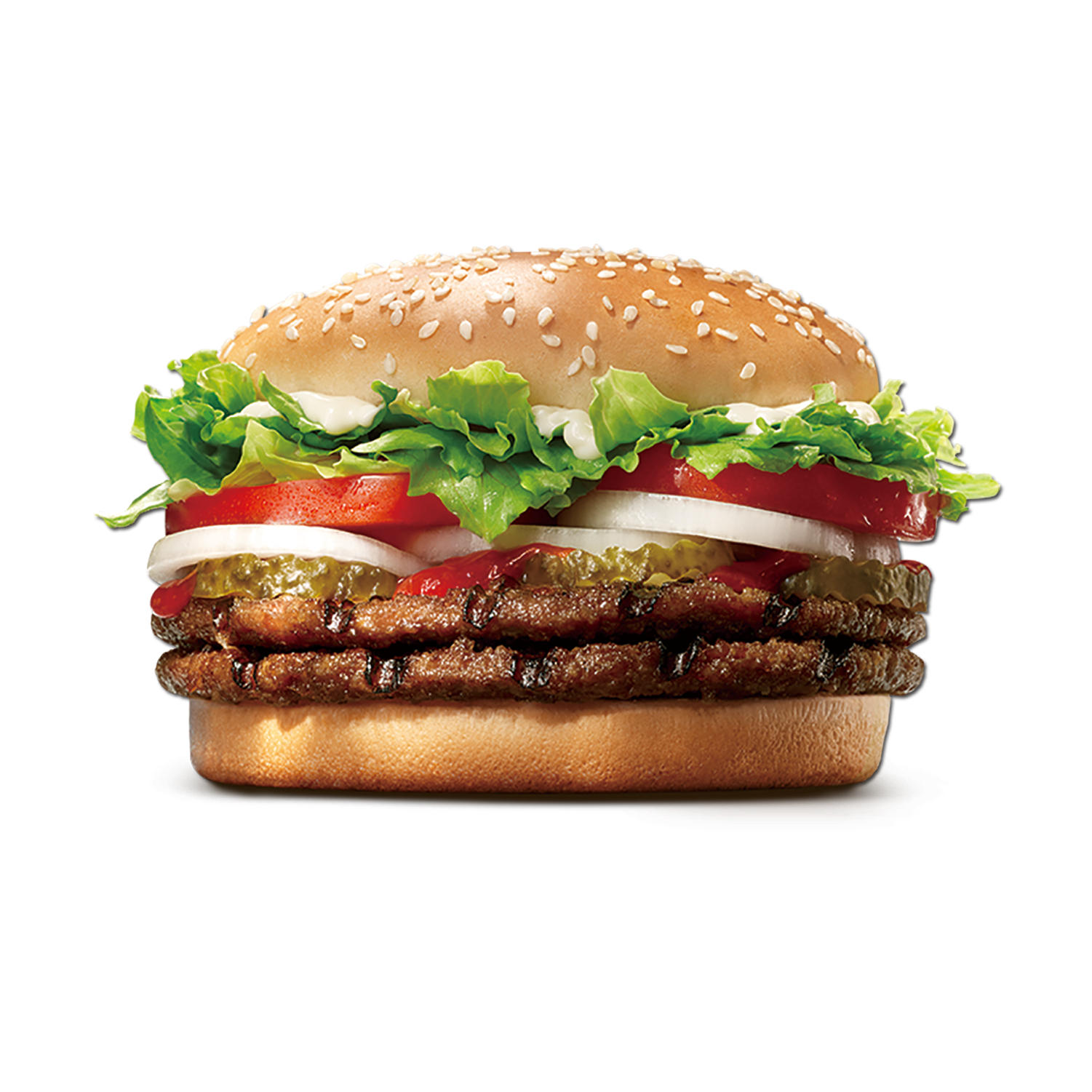 King Whopper Hamburger Burgers Food Cheeseburger Fast PNG Image