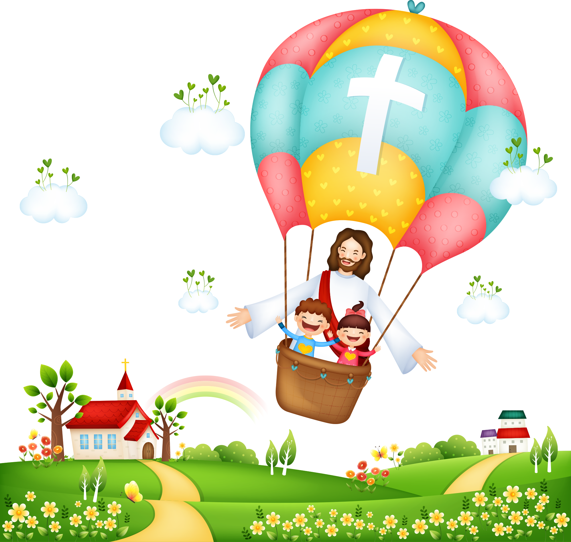 And On Balloon Illustration Jesus Hot The PNG Image