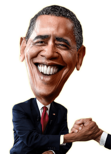 States Caricature Barack United Facial Smile Expression PNG Image