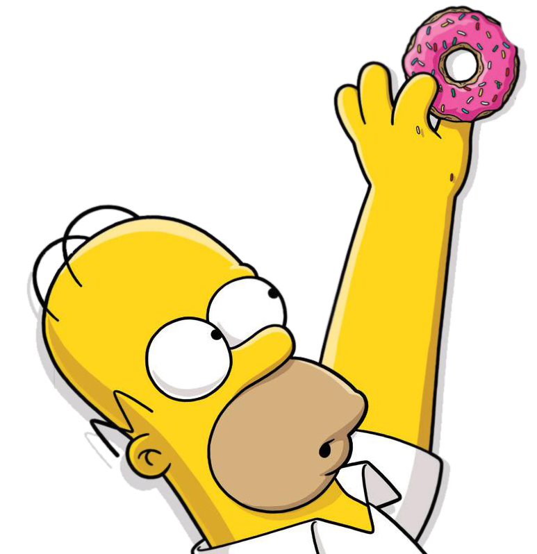 Homer Bart Area Donuts Artwork Simpson PNG Image